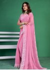 Shimmer Georgette Trendy Classic Saree - 1