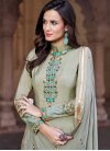 Chanderi Silk Palazzo Style Pakistani Salwar Suit - 1