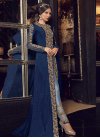 Light Blue and Navy Blue Jacket Style Floor Length Suit For Ceremonial - 2