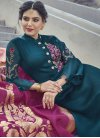 Satin Georgette Embroidered Work Pant Style Pakistani Salwar Suit - 1