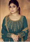 Shamita Shetty Faux Georgette Floor Length Anarkali Salwar Suit For Festival - 1