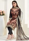 Faux Georgette Pant Style Classic Salwar Suit For Festival - 1