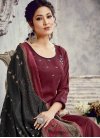 Cotton Silk Palazzo Style Pakistani Salwar Kameez - 1