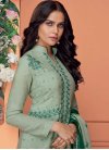 Embroidered Work Cotton Satin Readymade Designer Suit - 1