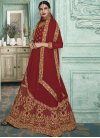 Faux Georgette Embroidered Work Long Length Layered Salwar Suit - 2