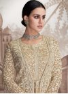 Embroidered Work Net Jacket Style Floor Length Suit - 2