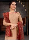 Chanderi Silk Palazzo Style Pakistani Salwar Kameez For Ceremonial - 1