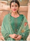 Jam Silk Palazzo Style Pakistani Salwar Kameez For Ceremonial - 1