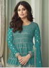 Faux Georgette Palazzo Straight Salwar Kameez For Ceremonial - 1