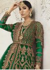 Embroidered Work Jacket Style Floor Length Suit - 1