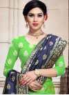 Mint Green and Navy Blue Woven Work Banarasi Silk Trendy Lehenga Choli - 1