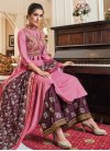Hot Pink and Wine Maslin Readymade Salwar Suit - 2