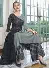 Black and Grey Maslin Readymade Designer Salwar Suit - 2
