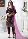 Velvet Pant Style Designer Salwar Suit - 1