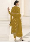 Faux Georgette Embroidered Work Pant Style Pakistani Salwar Suit - 1