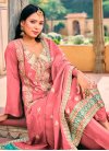 Embroidered Work Pant Style Straight Salwar Suit - 2