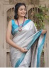 Silk Blend Woven Work Trendy Classic Saree - 1
