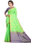 Blue and Mint Green Art Silk Designer Traditional Saree For Ceremonial - 1
