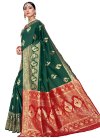 Green and Red Art Silk Traditional Designer Saree - 2