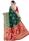 Green and Red Art Silk Traditional Designer Saree - 1