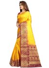 Thread Work Banarasi Silk Traditional Designer Saree - 1