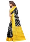 Black and Yellow Traditional Designer Saree - 1