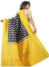 Black and Yellow Traditional Designer Saree - 2