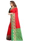 Green and Red Trendy Classic Saree - 1
