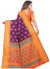 Orange and Purple Art Silk Designer Contemporary Style Saree - 2
