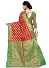 Green and Red Art Silk Designer Contemporary Saree - 2