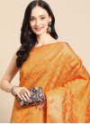 Silk Blend Woven Work Contemporary Style Saree - 2