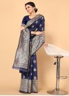 Silk Blend Designer Contemporary Saree For Casual - 1