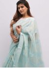 Embroidered Work Organza Traditional Designer Saree For Ceremonial - 1