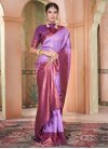 Purple and Violet Kanjivaram Silk Designer Contemporary Saree For Ceremonial - 2