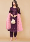 Embroidered Work Chinon Readymade Designer Suit - 1