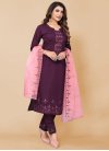 Embroidered Work Chinon Readymade Designer Suit - 2