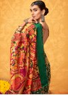 Woven Work Cotton Satin Designer Contemporary Saree - 1