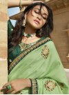 Art Silk Green and Mint Green Contemporary Style Saree For Festival - 1