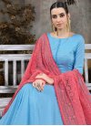 Cotton Silk Embroidered Work Readymade Classic Gown - 2