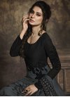 Jennifer Winget Black and Grey Floor Length Anarkali Salwar Suit For Ceremonial - 2