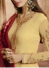Embroidered Work Churidar Suit - 1