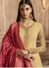 Embroidered Work Churidar Suit - 2