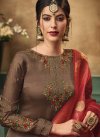 Silk Georgette Palazzo Style Pakistani Salwar Suit - 1