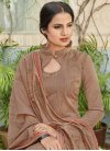 Chanderi Silk Embroidered Work Pant Style Salwar Suit - 1