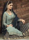Sea Green and Teal Designer Palazzo Salwar Suit For Festival - 1