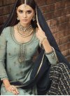 Sea Green and Teal Designer Palazzo Salwar Suit For Festival - 2