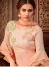 Beads Work Faux Georgette Palazzo Style Pakistani Salwar Suit - 1