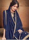 Cotton Silk Palazzo Style Pakistani Salwar Suit For Festival - 1