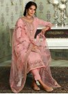 Embroidered Work Tussar Silk Pant Style Pakistani Salwar Kameez - 2