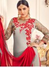Faux Georgette Embroidered Work Palazzo Style Pakistani Salwar Suit - 2